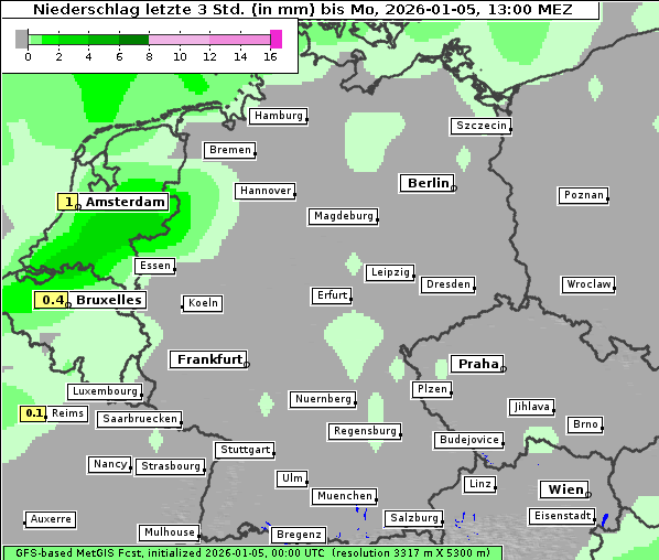 Niederschlag, 5. 1. 2026