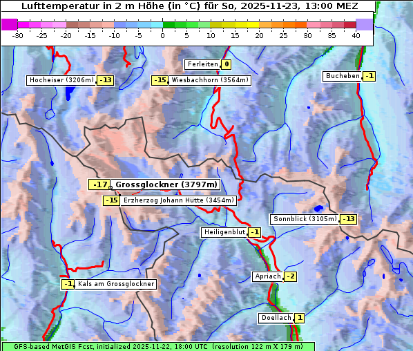 Temperatur, 23. 11. 2025