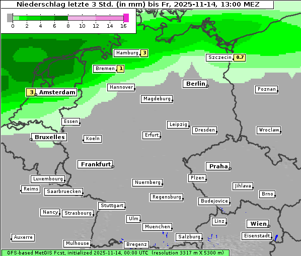 Niederschlag, 14. 11. 2025