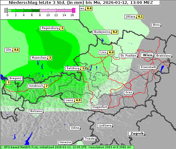 Niederschlag, 12. 1. 2026
