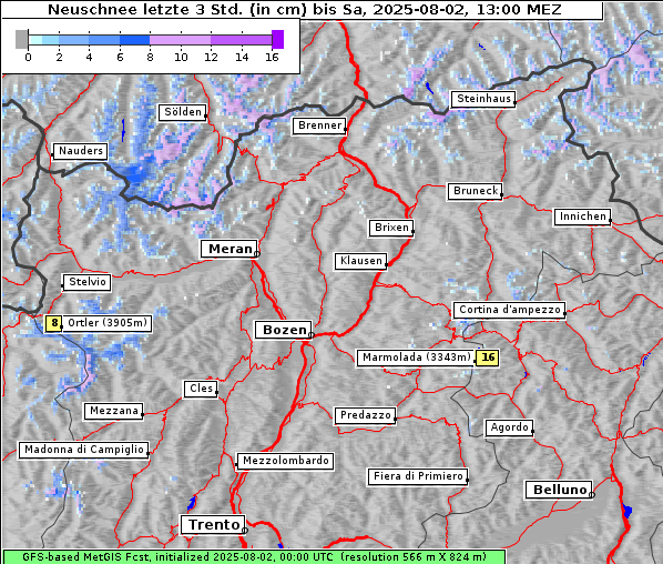 Neuschnee, 2. 8. 2025