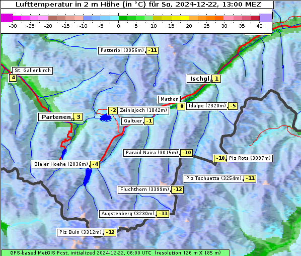 Temperatur, 22. 12. 2024