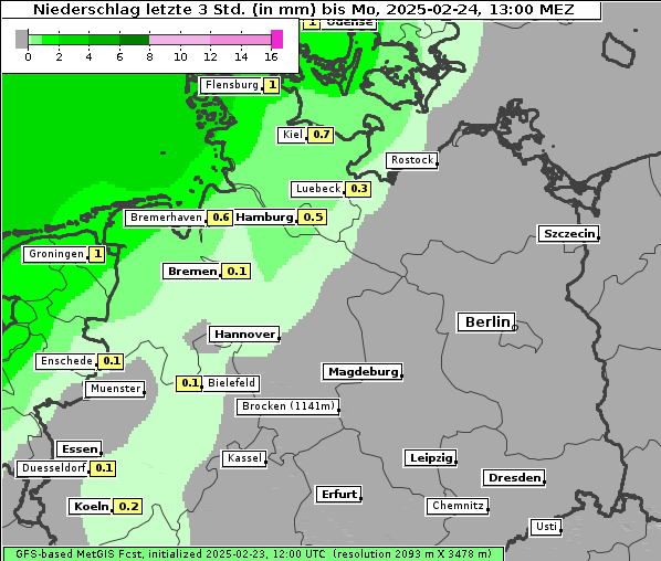 Niederschlag, 24. 2. 2025