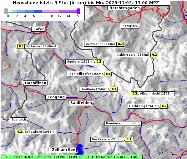 Neuschnee, 3. 11. 2025