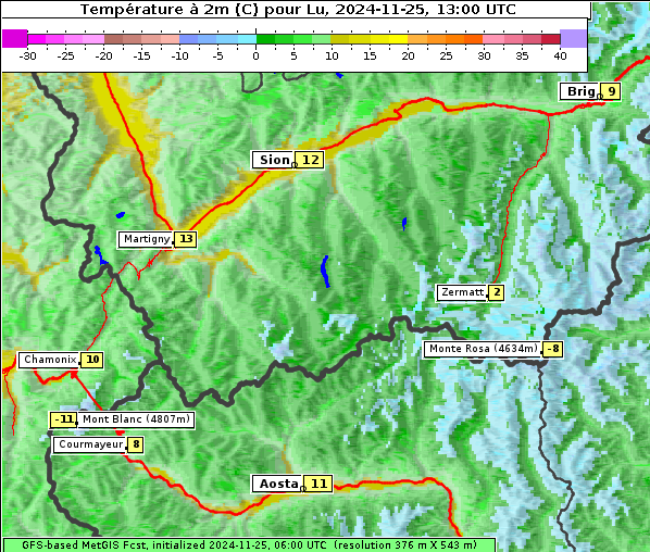 Temperatur, 25. 11. 2024