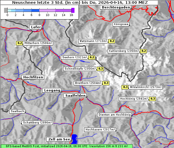 Neuschnee, 16. 4. 2026