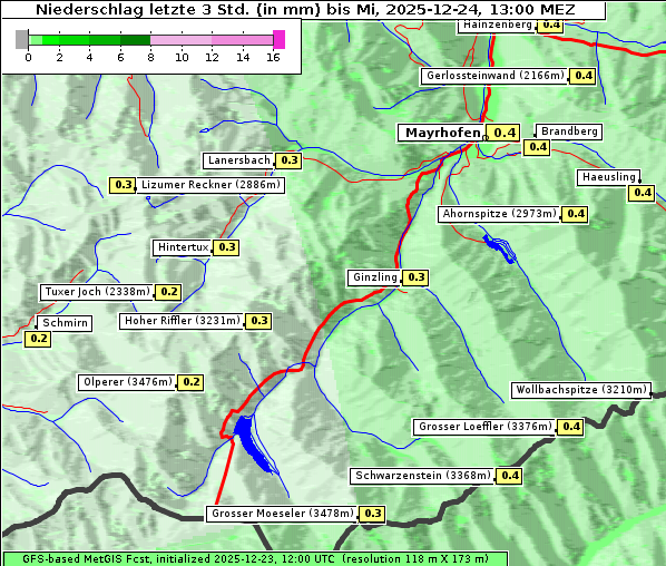 Niederschlag, 24. 12. 2025