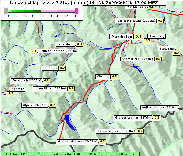 Niederschlag, 14. 4. 2026