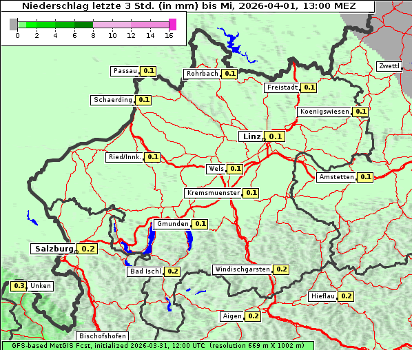 Niederschlag, 1. 4. 2026