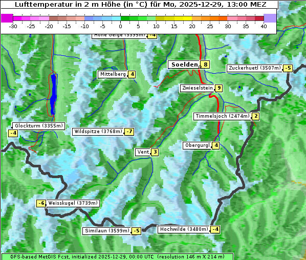 Temperatur, 29. 12. 2025