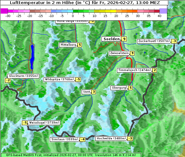 Temperatur, 27. 2. 2026
