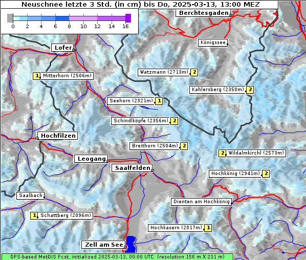 Neuschnee, 13. 3. 2025