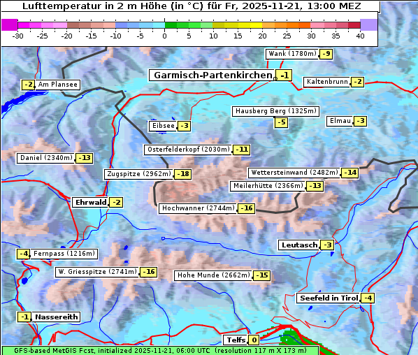 Temperatur, 21. 11. 2025