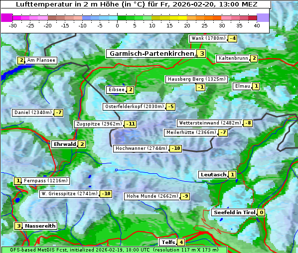 Temperatur, 20. 2. 2026