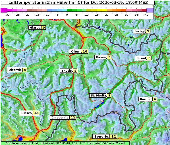 Temperatur, 19. 3. 2026