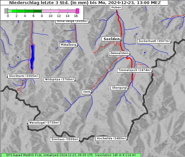 Niederschlag, 23. 12. 2024