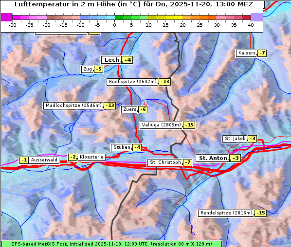 Temperatur, 20. 11. 2025