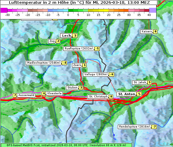 Temperatur, 18. 3. 2026