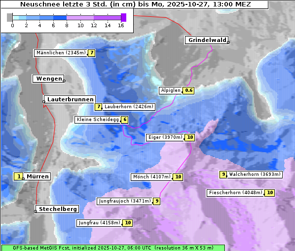 Neuschnee, 27. 10. 2025