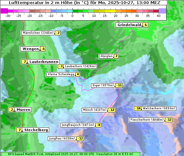 Temperatur, 27. 10. 2025