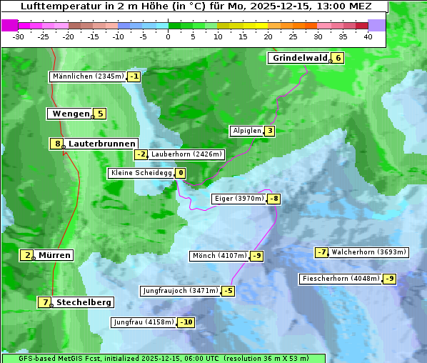 Temperatur, 15. 12. 2025