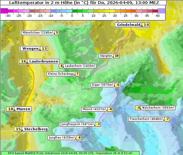 Temperatur, 9. 4. 2026