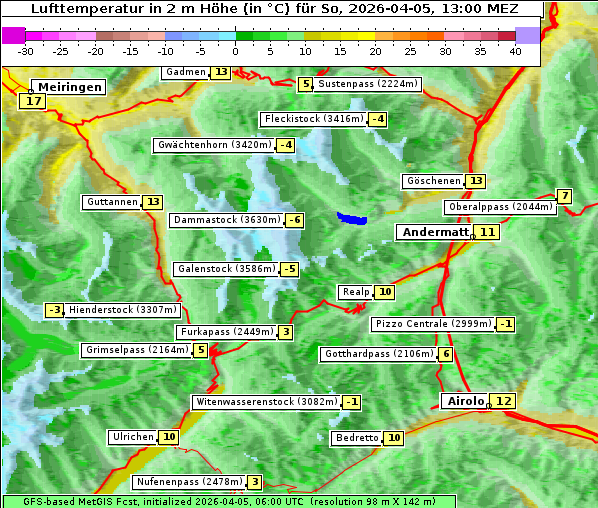 Temperatur, 5. 4. 2026