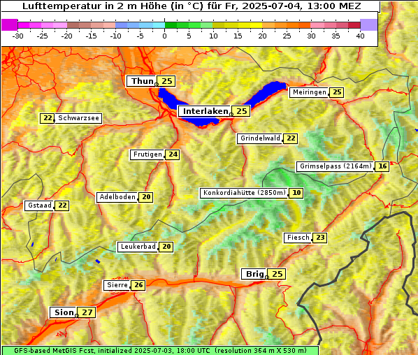 Temperatur, 4. 7. 2025