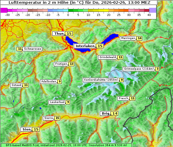 Temperatur, 26. 2. 2026