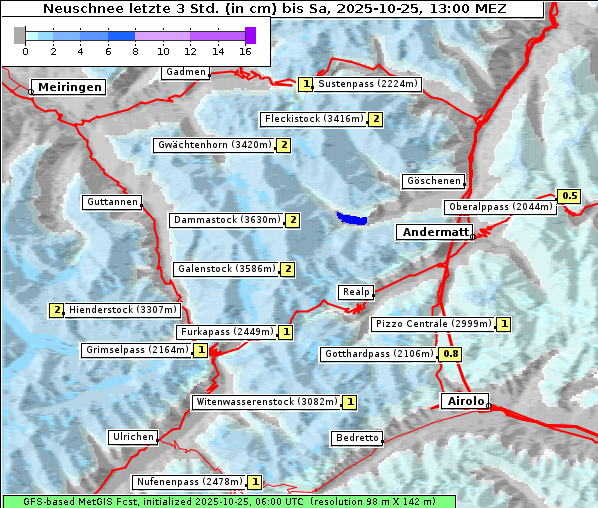Neuschnee, 25. 10. 2025