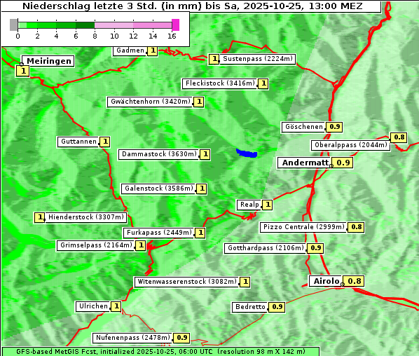 Niederschlag, 25. 10. 2025