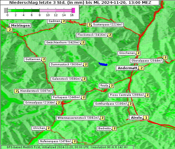 Niederschlag, 20. 11. 2024