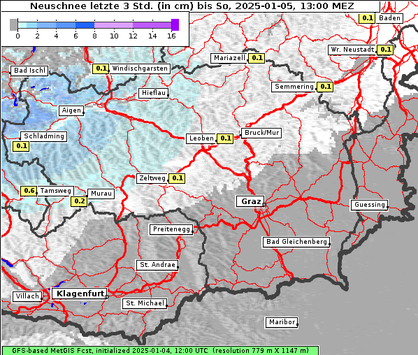 Neuschnee, 5. 1. 2025