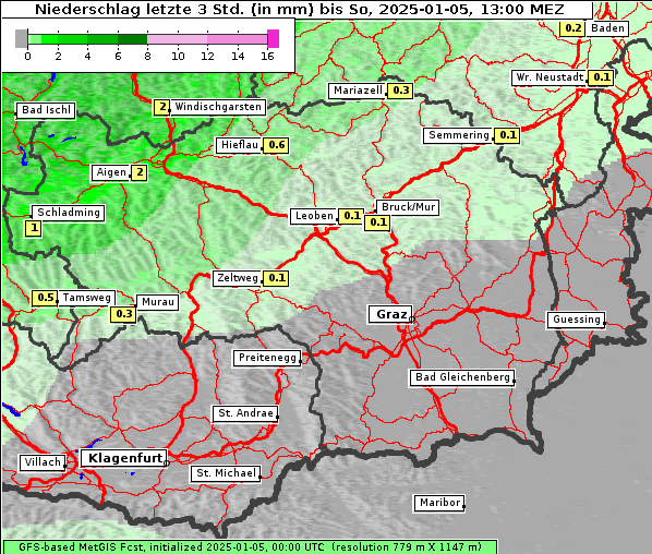 Niederschlag, 5. 1. 2025