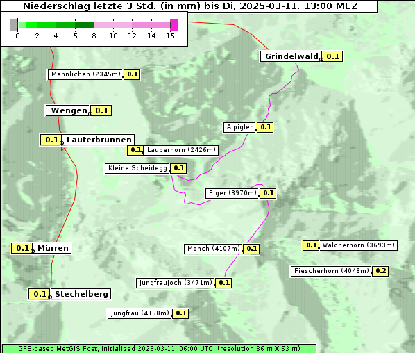 Niederschlag, 11. 3. 2025