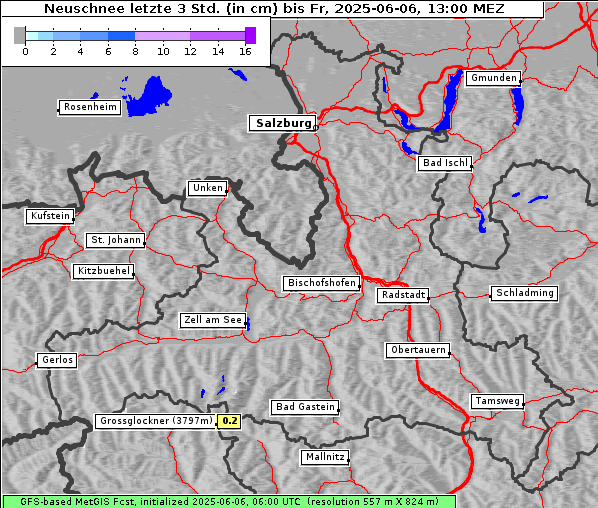 Neuschnee, 6. 6. 2025
