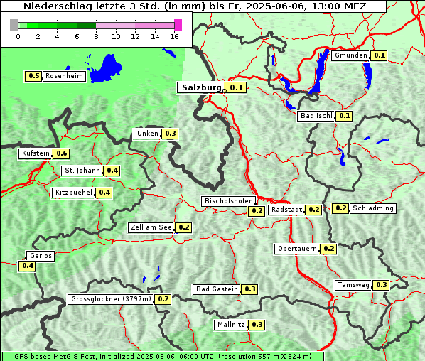 Niederschlag, 6. 6. 2025