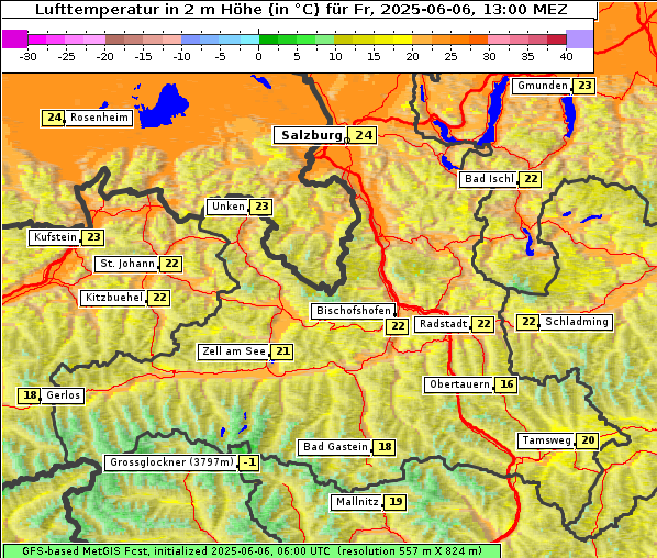 Temperatur, 6. 6. 2025