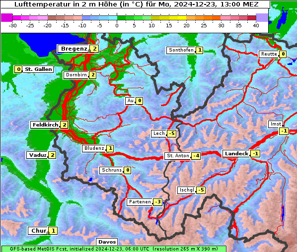 Temperatur, 23. 12. 2024