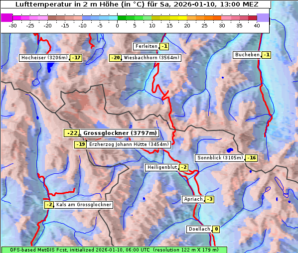 Temperatur, 10. 1. 2026