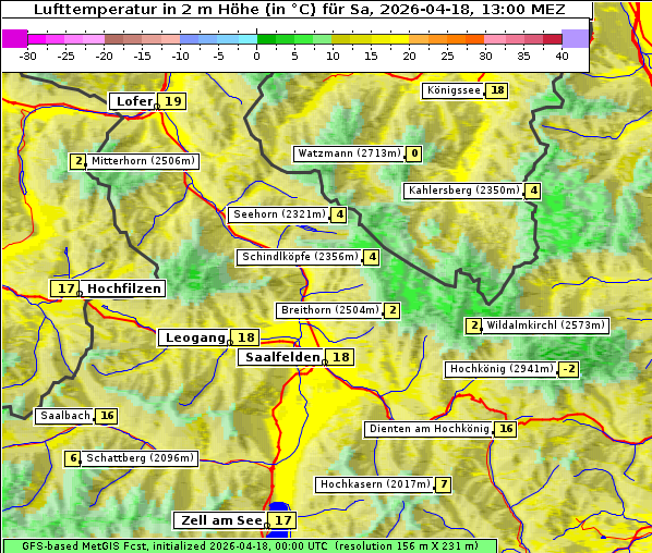Temperatur, 18. 4. 2026