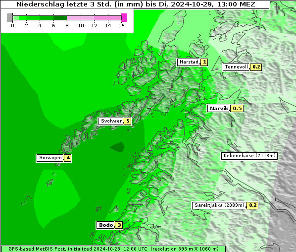 Niederschlag, 29. 10. 2024