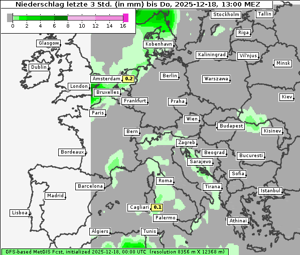 Niederschlag, 18. 12. 2025