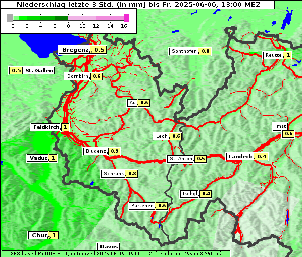 Niederschlag, 6. 6. 2025