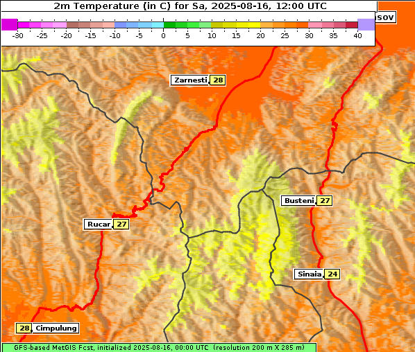 Temperatur, 16. 8. 2025