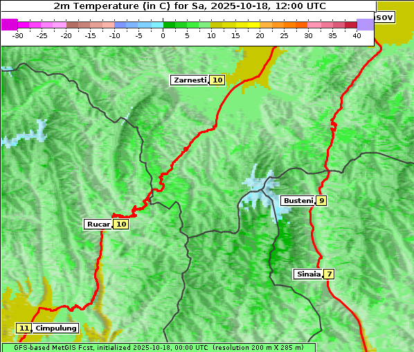 Temperatur, 18. 10. 2025