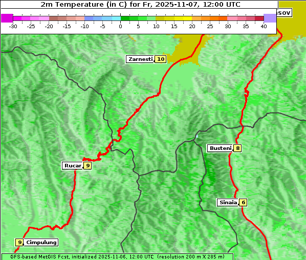 Temperatur, 7. 11. 2025