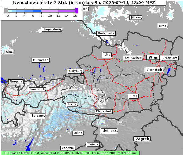 Neuschnee, 14. 2. 2026