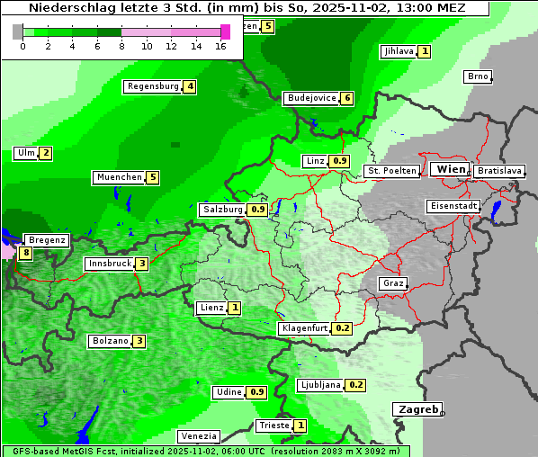 Niederschlag, 2. 11. 2025