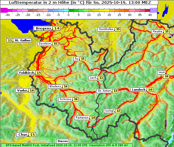 Temperatur, 19. 10. 2025